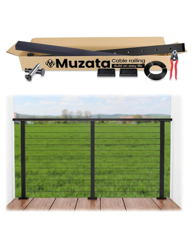 Kit Completo de Barandilla de Cable Muzata RCS2 42" Negro