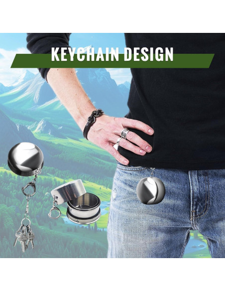 Taza Plegable de Acero Inoxidable HYSENE Mediana 158g Taza Plegable de Acero Inoxidable HYSENE Mediana 158g