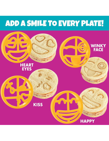 Cortadores de Sándwich Emoji Bentology - Set de 4 Formas