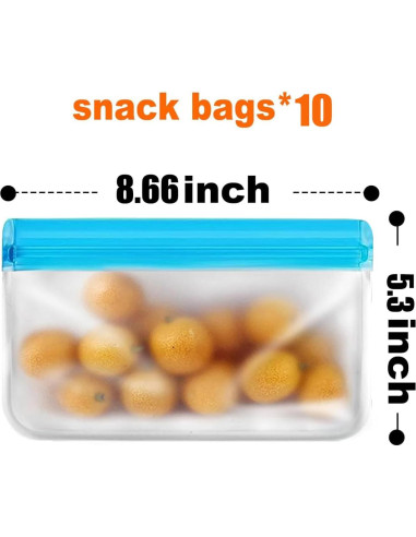 Bolsas Reutilizables de Almacenamiento SHUCHUANG 10 Piezas