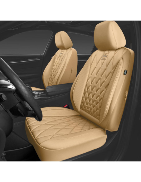 Funda de Asiento de Coche CAR PASS Beige PU Impermeable Funda de Asiento de Coche CAR PASS Beige PU Impermeable