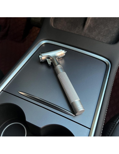Martillo de Seguridad Tesheer para Coche - Rompe Ventanas y Cortador de Cinturones