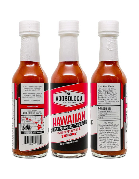 Salsa Picante Adoboloco Agua de Chile Hawaiano 150ml - Calor Medio Salsa Picante Adoboloco Agua de Chile Hawaiano 150ml - Calor Medio