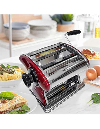 Máquina de Pasta Manual LEONEBEBE Acero Inoxidable 2mm 4mm