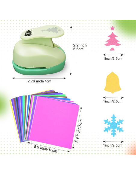 Perforadora de Manualidades UCEC 3 Formas Navidad 30 Piezas Perforadora de Manualidades UCEC 3 Formas Navidad 30 Piezas