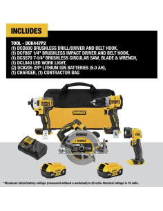 Kit de Herramientas Dewalt DCK447P2 20V Sin Escobillas 4 Piezas 2