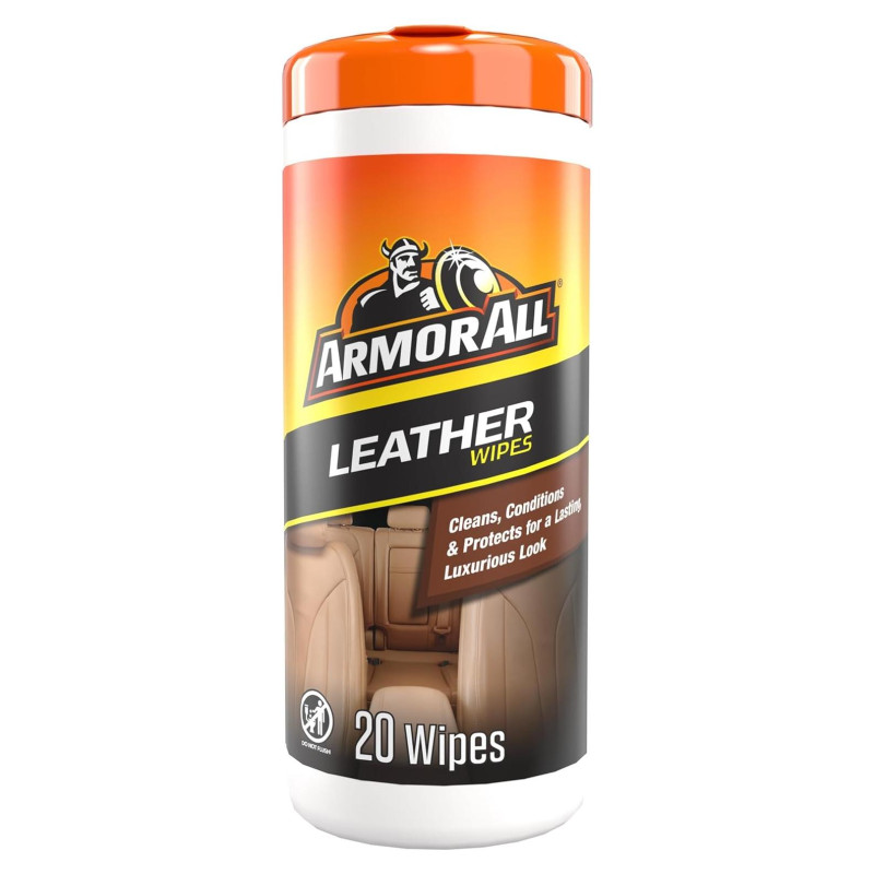Toallitas Limpiadoras de Cuero Armor All - 20 Unidades