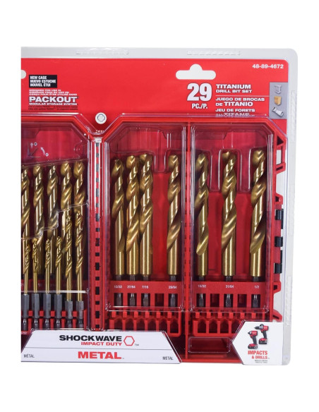 Broca de Titanio Milwaukee Shockwave 48-89-4672 - 1.27 kg Broca de Titanio Milwaukee Shockwave 48-89-4672 - 1.27 kg