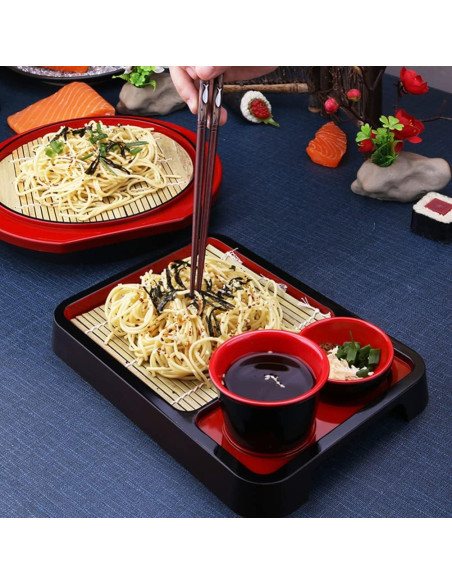Juego de Platos de Fideos Soba Kichvoe 25x18cm con Tazones Juego de Platos de Fideos Soba Kichvoe 25x18cm con Tazones