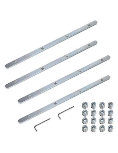 Conjunto de Conectores de Guía de Riel POWERTEC 4 Piezas