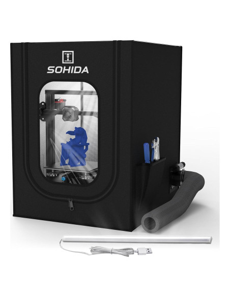 Cubierta para Impresora 3D SOHIDA con Ventilación y LED Cubierta para Impresora 3D SOHIDA con Ventilación y LED