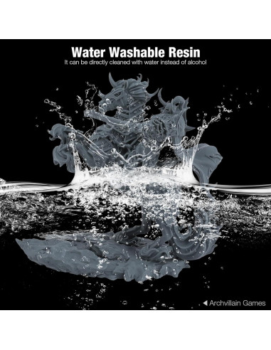 Resina 3D ELEGOO 8K Lavable con Agua 1000g Color Gris