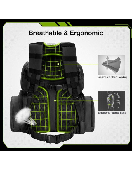 Mochila Táctica TIDEWE para Armas y Municiones - Negro Mochila Táctica TIDEWE para Armas y Municiones - Negro