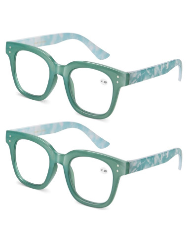 Gafas de Lectura MIZZEO Verde 1.0x Anti-Luz Azul Moda