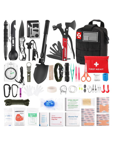 Kit de Supervivencia 256 en 1 Angieast para Emergencias