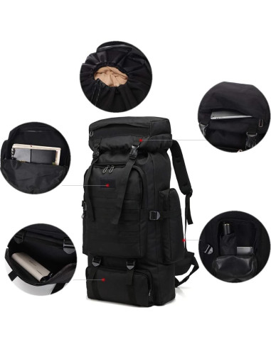 Mochila de Senderismo W WINTMING 70L Resistente al Agua