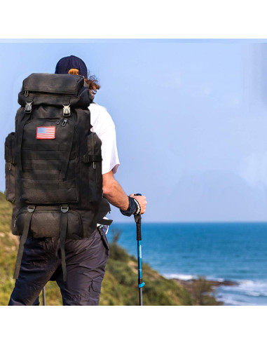 Mochila de Senderismo W WINTMING 70L Resistente al Agua