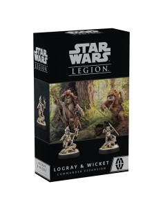 Star Wars Legion Logray & Wicket Expansión Comandante - Miniaturas