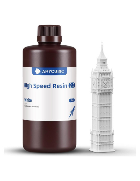 Resina 3D Alta Velocidad ANYCUBIC 2.0 1kg Blanca Resina 3D Alta Velocidad ANYCUBIC 2.0 1kg Blanca