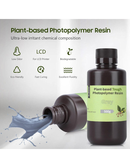 Resina 3D ELEGOO ABS-Like 2000g Verde Claro UV 405nm Resina 3D ELEGOO ABS-Like 2000g Verde Claro UV 405nm