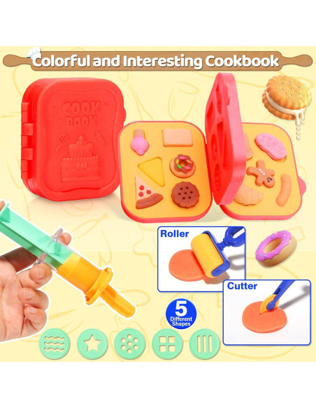 Juego de Plastilina Colorida Crelloci 41 PZS para Niños Juego de Plastilina Colorida Crelloci 41 PZS para Niños