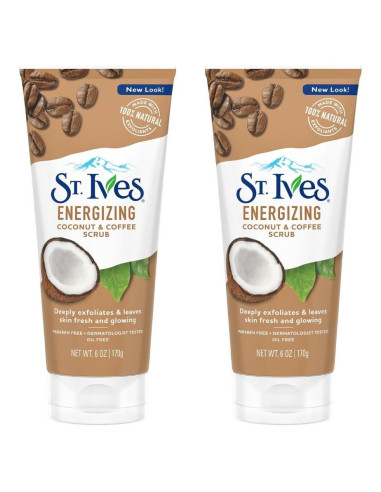 Exfoliante Facial de Coco y Café St. Ives 170g - Paquete de 2