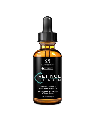 Suero de Retinol Radha Beauty 60ml con Ácido Hialurónico y Vitamina E