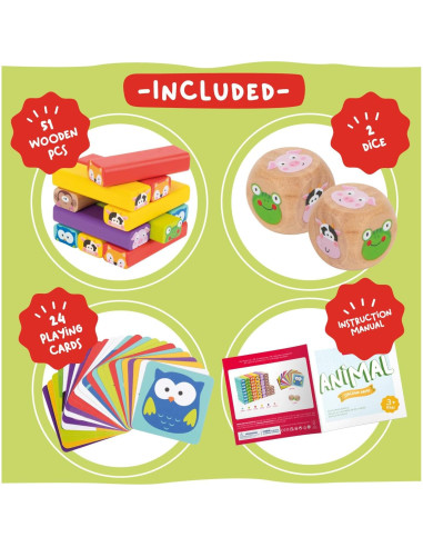 Juego de Torre de Caída Nene Toys 4 en 1 Educativo 3+ Años
