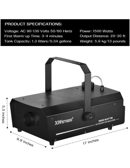 Máquina de Humo 1500W DMX Control Remoto para Eventos Máquina de Humo 1500W DMX Control Remoto para Eventos