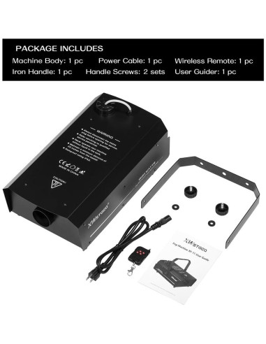 Máquina de Humo 1500W DMX Control Remoto para Eventos