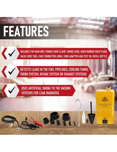 Probador de Fugas de Vacío Evap AA Ignition 12V - Detector Humo