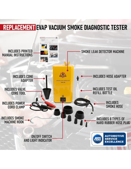 Probador de Fugas de Vacío Evap AA Ignition 12V - Detector Humo Probador de Fugas de Vacío Evap AA Ignition 12V - Detector Humo