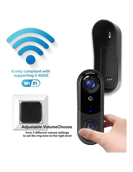 Cámara de Timbre Inalámbrica Pekniu J1 32GB HD WiFi Cámara de Timbre Inalámbrica Pekniu J1 32GB HD WiFi