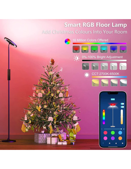Lámpara de Pie LED Keepsmile KS-2-APP RGB 36W Regulable Lámpara de Pie LED Keepsmile KS-2-APP RGB 36W Regulable
