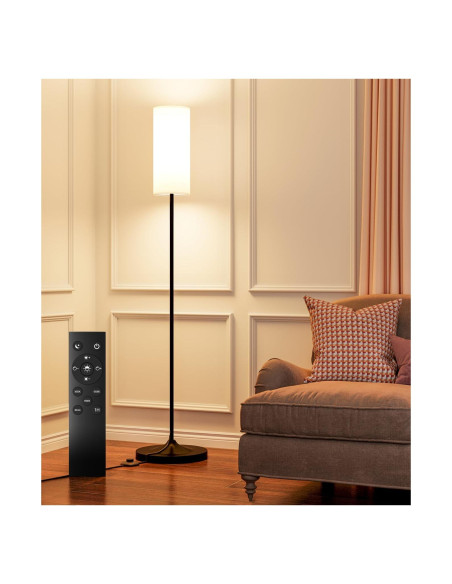 Lámpara de pie LED Luckystyle LK-F3-RF regulable negra Lámpara de pie LED Luckystyle LK-F3-RF regulable negra