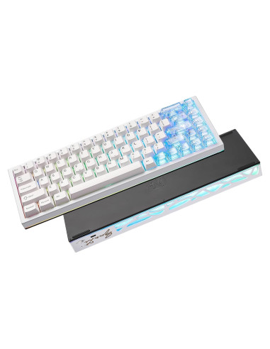 Teclado Mecánico Inalámbrico YUNZII AL65 RGB 60% Gateron Zero Blanco