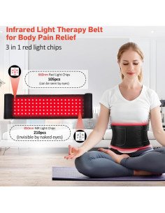 Cinturón de Terapia de Luz Roja GMOWNW 3 en 1 Alivio Dolor 2