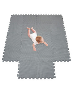Alfombra de Juego meiqicool 18 Piezas EVA Gris 172x87cm