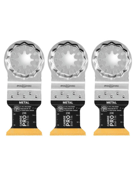 Hoja de sierra oscilante Fein StarLock E-Cut Carbide Pro - 3 unidades Hoja de sierra oscilante Fein StarLock E-Cut Carbide Pro - 3 unidades