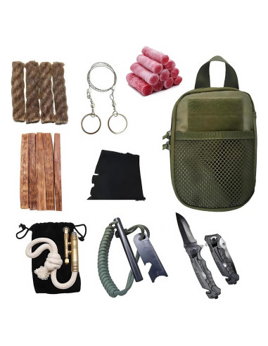 Kit de Supervivencia Teal Skyes A001 - Encendedor de Magnesio y Accesorios