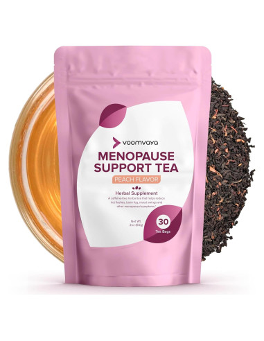Té VoomVaya para Menopausia - Alivio Natural con Trébol Rojo - 30 Bolsitas