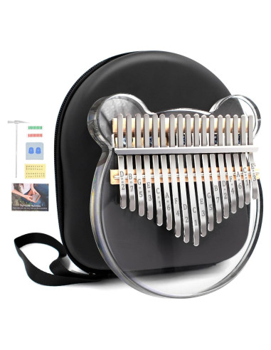 Kalimba YUNDIE 17 Teclas Acrílico Transparente Portátil