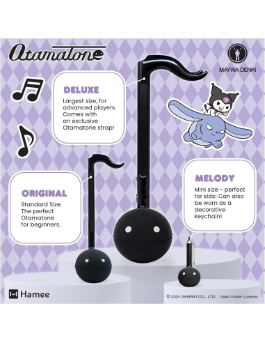 Otamatone Sanrio Kuromi Instrumento Musical 27 cm