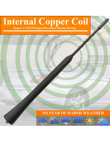 Antena de 23 cm RooFox para Chrysler Sebring y Pacifica