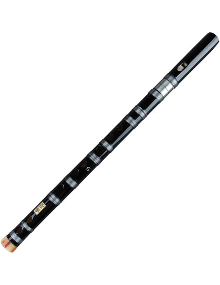Flauta de Bambú Clarinete Vertical Clave D Negra Flauta de Bambú Clarinete Vertical Clave D Negra