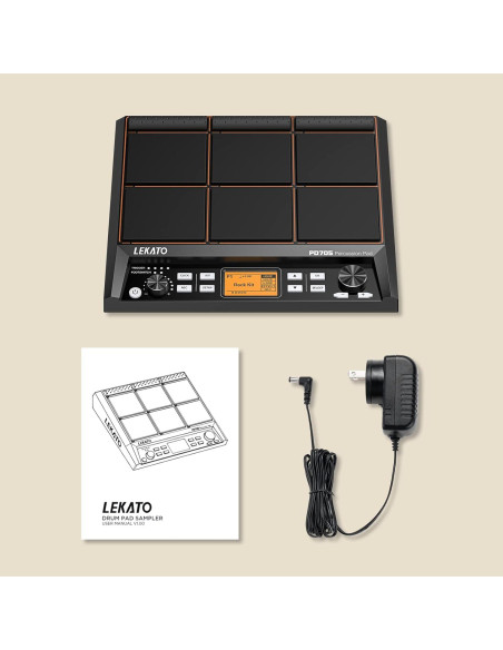 Pad de Batería Eléctrico LEKATO PD705 con 9 Pads Sensibles Pad de Batería Eléctrico LEKATO PD705 con 9 Pads Sensibles