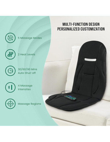 Masajeador de Espalda Snailax SL-222 con Calor y 8 Motores