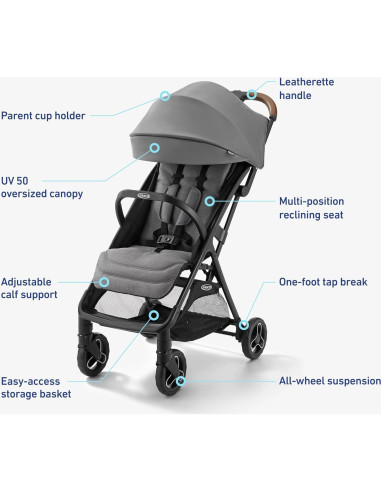 Cochecito Graco Ready2Jet Compacto Plegable 5.9 kg Kingston