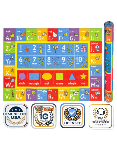 Alfombra Educativa KC Cubs ABC Números Formas 2,39x3m