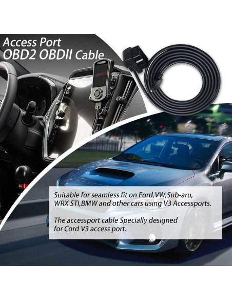 Cable OBD2 OBDII XTPTFABS 1.95m para V3 Accessports Cable OBD2 OBDII XTPTFABS 1.95m para V3 Accessports